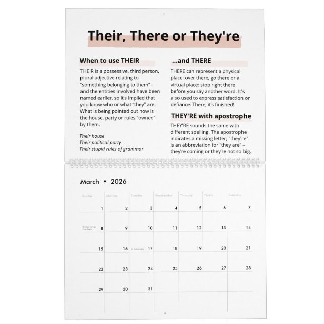 Calendário 2022 Regras de Ortografia da Amnésia para Chefe Do (Mar 2026)