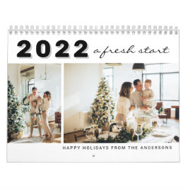 Calendário 2022 Uma Foto Personalizada Moderna de Início Novo