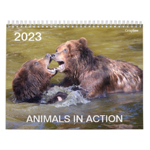 Calendário 2023 dos animais em ação