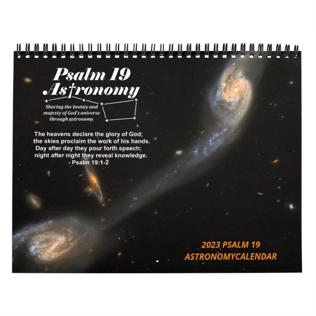 Calendário 2023 MEDIUM Psalm 19 Astronomy Society Calendar  (Capa)