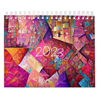 Calendário 2023 Waiola Quilting 2 Páginas Pequeno Calendário,