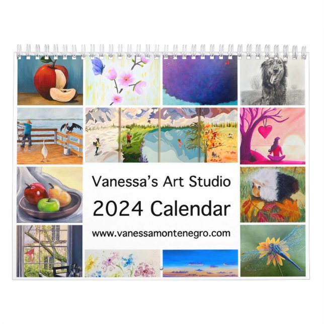 Calendário 2024 Art Calendar Vanessa's Art Studio (Capa)