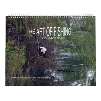 Calendário 2024: Arte da pesca por A.Grate Egret