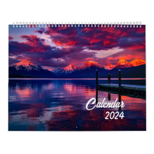 Calendário 2024 Belo viagem de Fotografia Paisagem