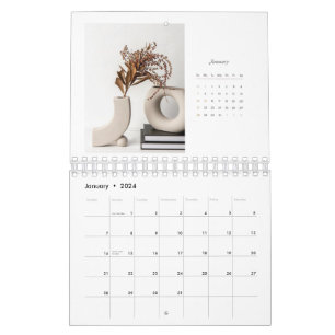 calendário 2024 - calendário minimalista moderno 2