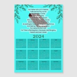 Calendário 2024 - Cartão Magnético de Oração Crist