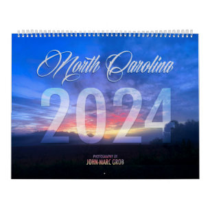 Calendário 2024 da Carolina do Norte