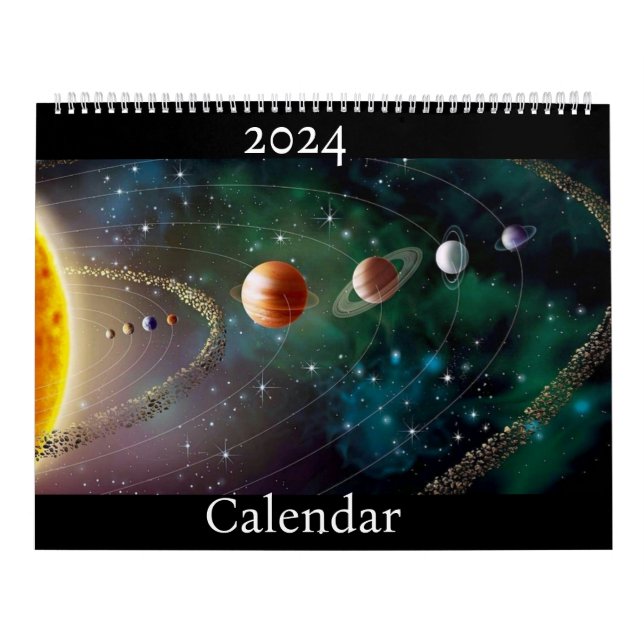 Calendário 2024 Datado do Sistema Solar (Capa)