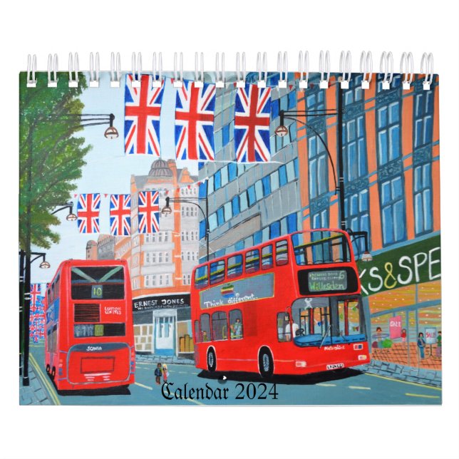 Calendário 2024 do Queen's Jubilee London (Capa)