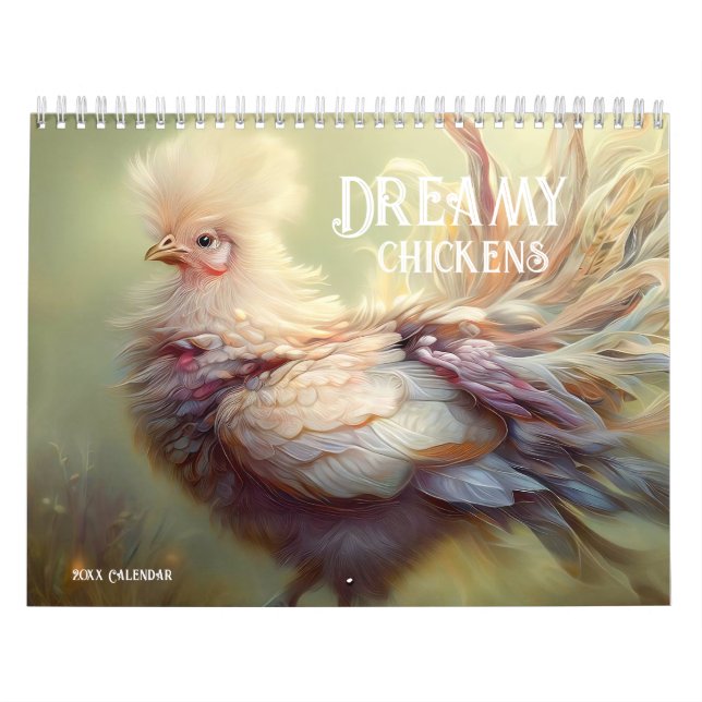 Calendário 2024 Dreamy Chickens Fantasy Art Calendar (Capa)