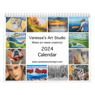 Calendário 2024 - Estúdio de Arte de Vanessa
