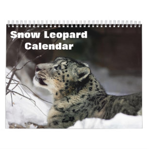 Calendário 2024 Leopardo-da-neve