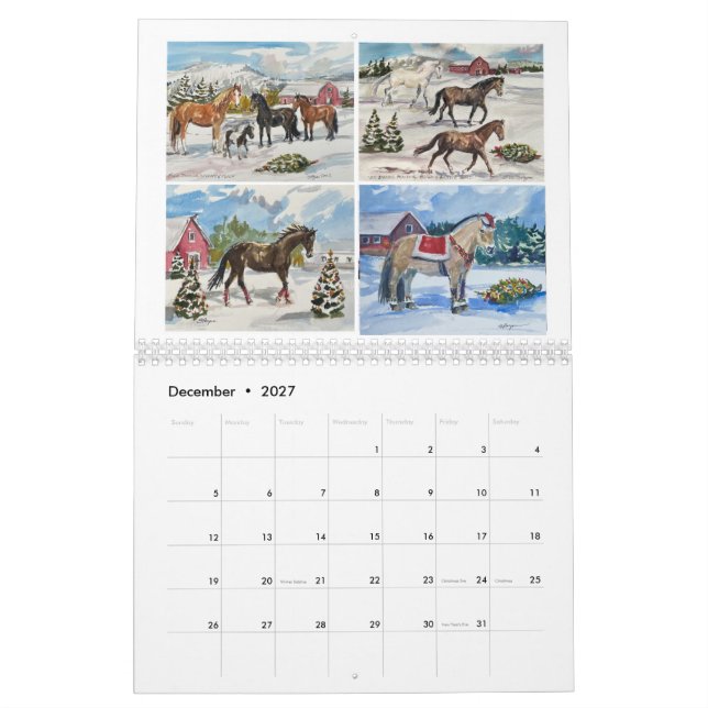 Calendário 2024 - Susan Payne Equine Art (Dez 2027)