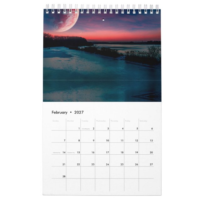 Calendário 2025 Calendar | Digital Printable | Instant (Fev 2027)