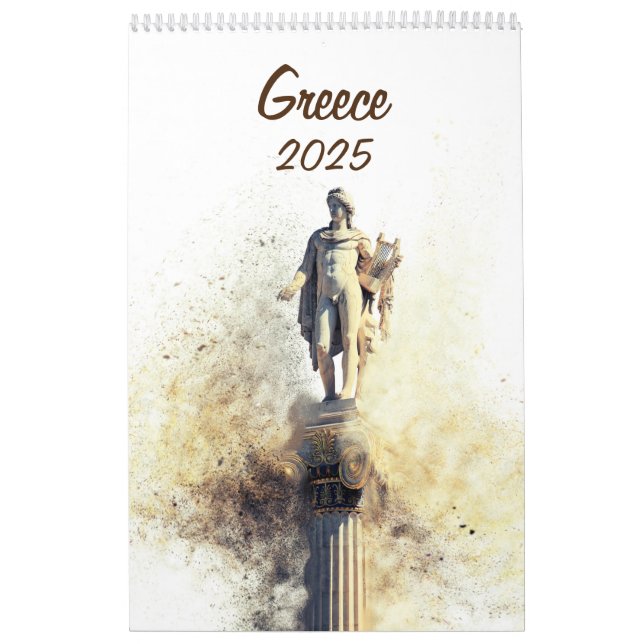 Calendário 2025 com fotos de Grécia (Capa)