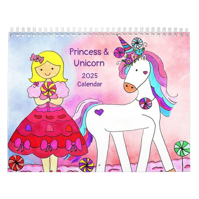 Calendário 2025 da Princesa e do Unicórn Volume 3 (Capa)