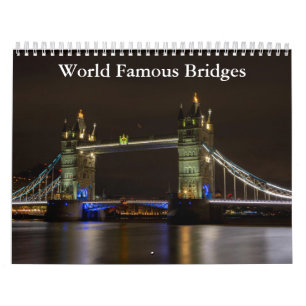 Calendário 2025 da World Famous Bridges