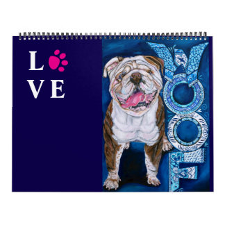 Calendário 2025 Dog Artist Series Calendar Colorido! Calendár