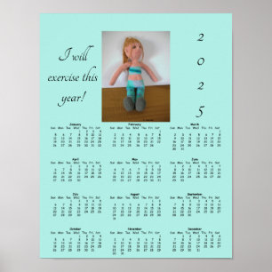 Calendário 2025 - Exercise Promise Poster