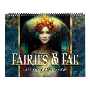 Calendário 2025 Fairies & Fae 3 Fantasy Art Calendar