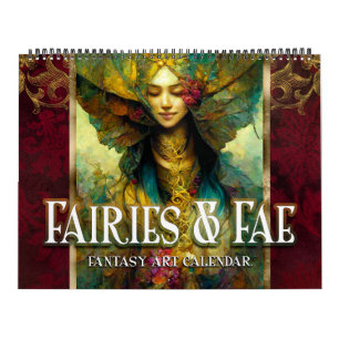 Calendário 2025 Fairies & Fae 4 Fantasy Art Calendar