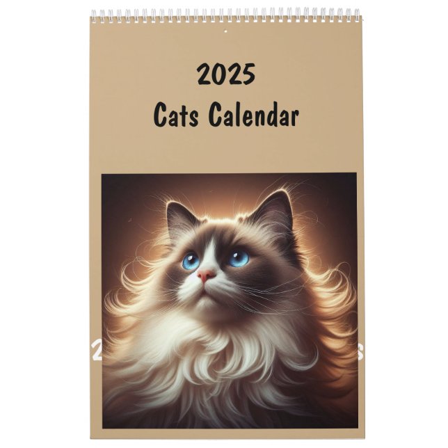 Calendário 2025 Gatos Criam Animais Divertidos (Capa)