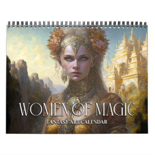 Calendário 2025 Mulheres De Magia 4 Fantasia Art Calendar