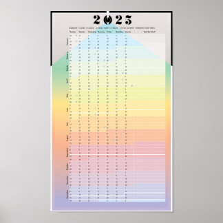 Calendário 2025 - Poster do Planejador Lunar