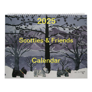 Calendário 2025 Scotties e Amigos