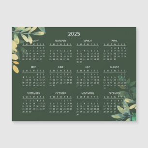 Calendário 2025 Simples E Elegante Cartão Magnét