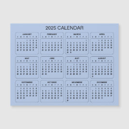 Calendário 2025 Simples E Elegante | Cartão Magnét