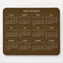 Calendário 2025 Simples E Elegante | Mousepad