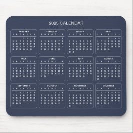Calendário 2025 Simples E Elegante | Mousepad