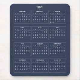 Calendário 2025 Simples E Elegante | Mousepad