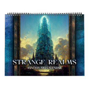 Calendário 2025 Strange Realms 2 Fantasy Art Calendar