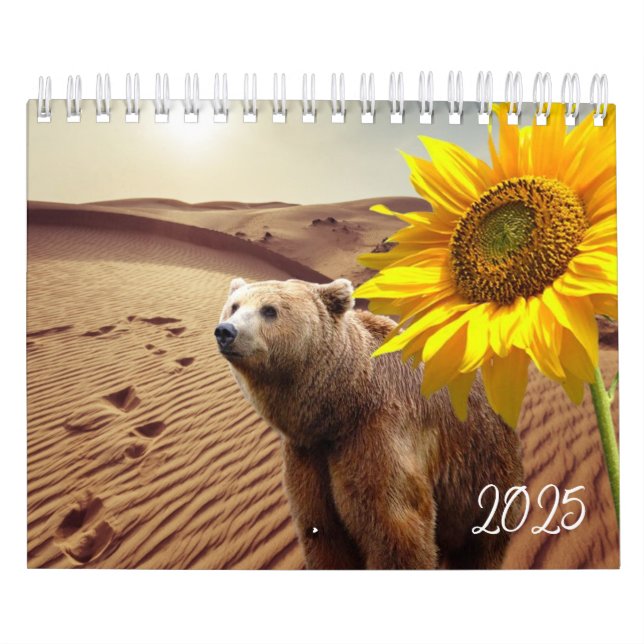 Calendário 2025 Urso de Girassol (Capa)