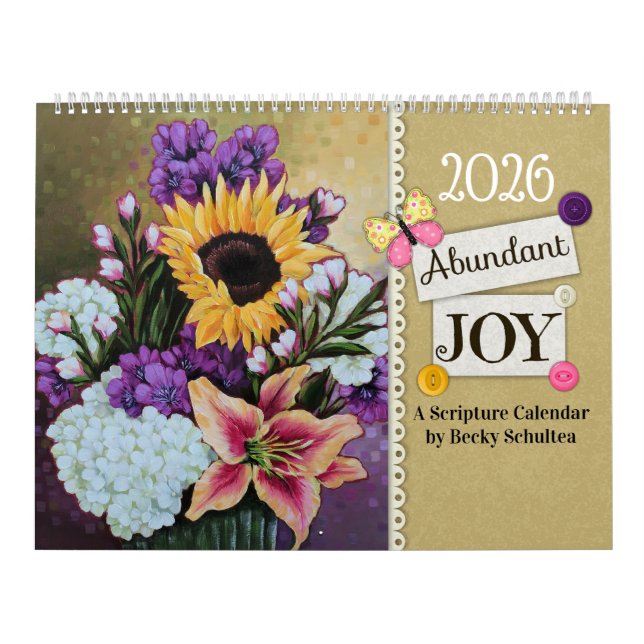 Calendário 2026 Abundant Joy Scripture Calendar (Capa)