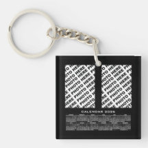 Calendário 2026 Adicionar 4 Chaveiro de Fotos Vert