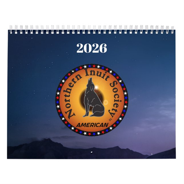 Calendário 2026 American Northern Inuit Society Calendar (Capa)