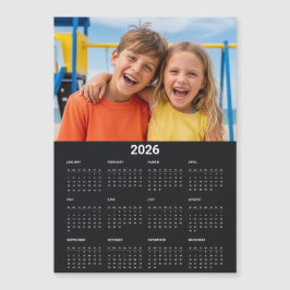Calendário 2026 Ano Inteiro Foto Ímã de Geladeira 
