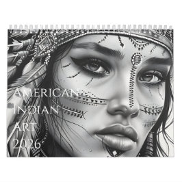 Calendário 2026 Belas Artes Indígenas Americanas