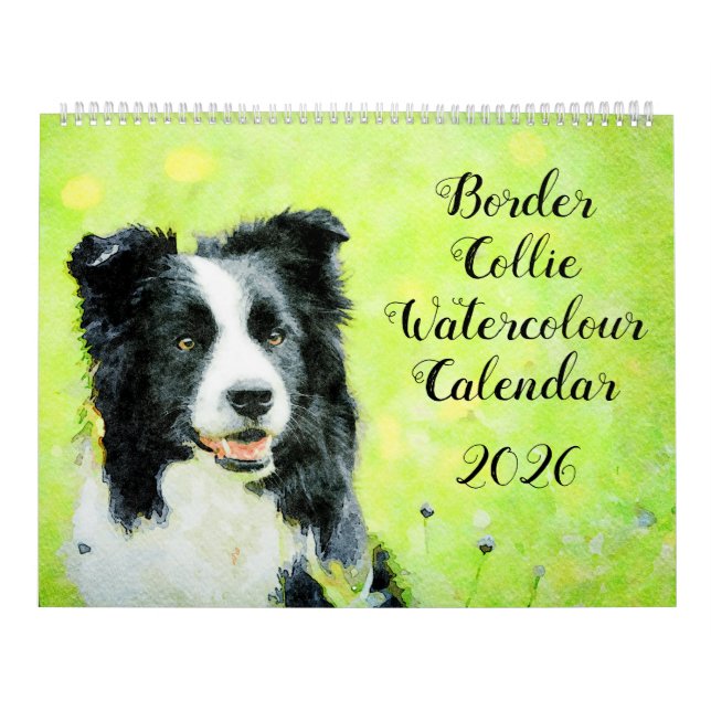 Calendário 2026 Border Collie Sheep Dog Mom Owner Lover Gift (Capa)