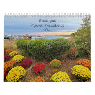 Calendário 2026 Calendar - Plymouth, Massachusetts 