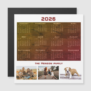 Calendário 2026 Colagem de Fotos de Família 3