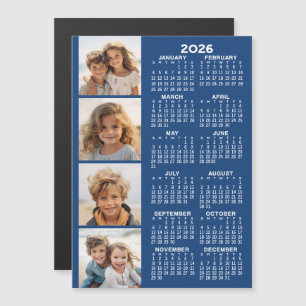 Calendário 2026 com 4 Cartão Magnético de Colagem 