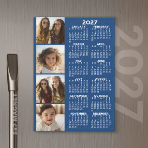 Calendário 2026 com 4 Cartão Magnético de Colagem 