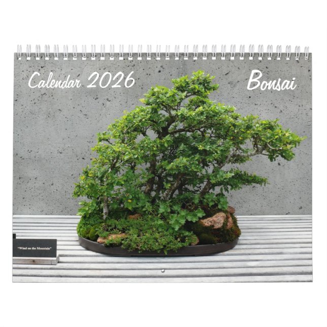 Calendário 2026 com Bonsai (Capa)
