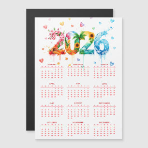 Calendário 2026 com quatro estações