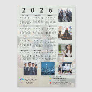 Calendário 2026 da Empresa com Logotipo e Múltipla