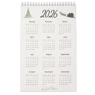 Calendário 2026 – Design de Calendário Imprimível 